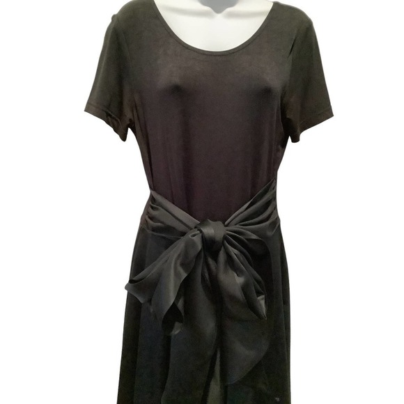 CDC EVENING CAREN DESIREE COMPANY BLACK SATIN FORMAL GOWN 10 - Picture 11 of 11